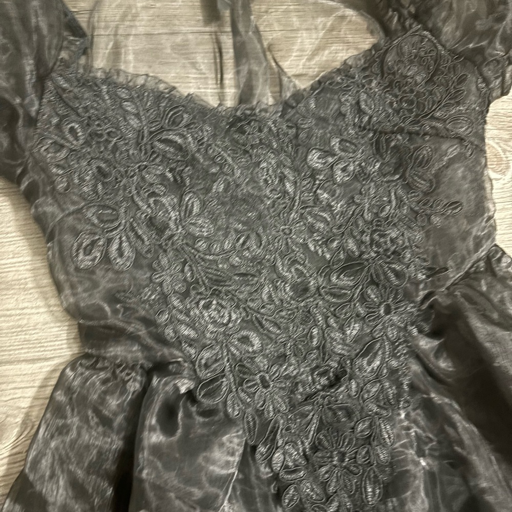 NWT Dolls Kill / Widow Sable Rose Sanctuary Maxi Dress - Picture 3 of 6